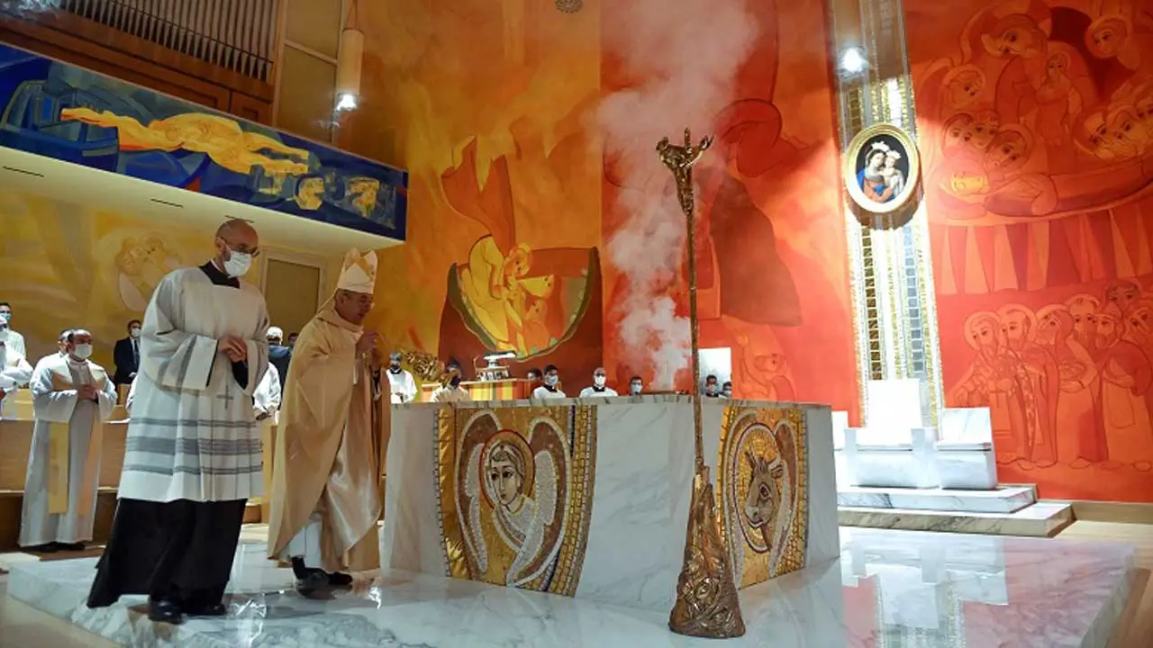 Los frescos romanos como tema bíblico de Marko I. Rupnik